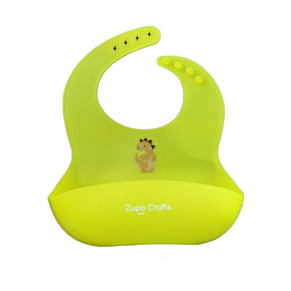 Слюнявчик силіконовий Zupo Crafts Dino жовтий Київ - фото 1