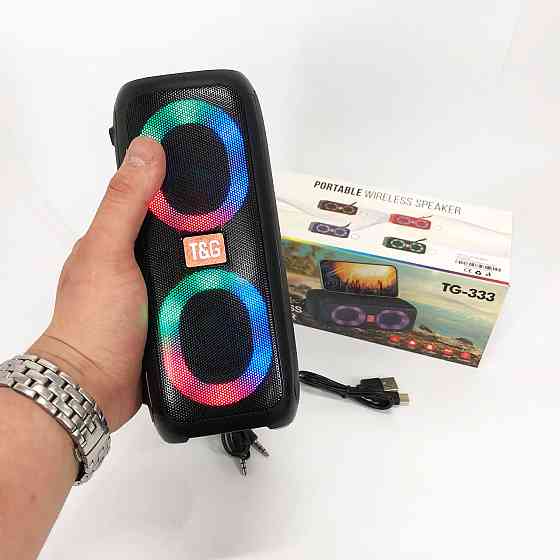 Портативная колонка с led подсветкой TG333, Блютуз колонка с качественным звуком и подсветкой YI-39 Львов