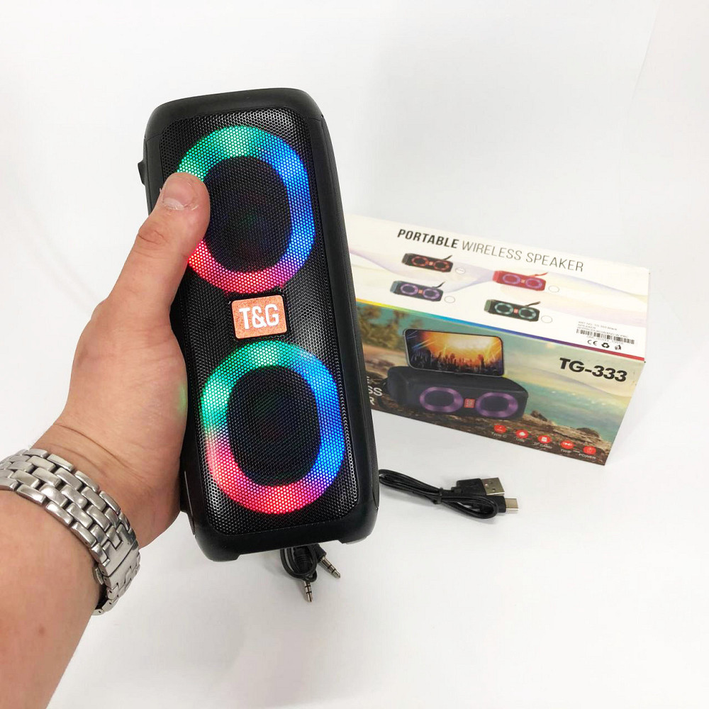 Портативная колонка с led подсветкой TG333, Блютуз колонка с качественным звуком и подсветкой YI-39 Львов - изображение 2
