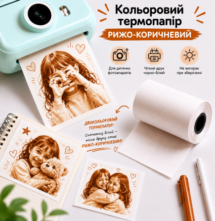 Термострічка Color Photo для термофотоапарату - рижо-коричнева Київ