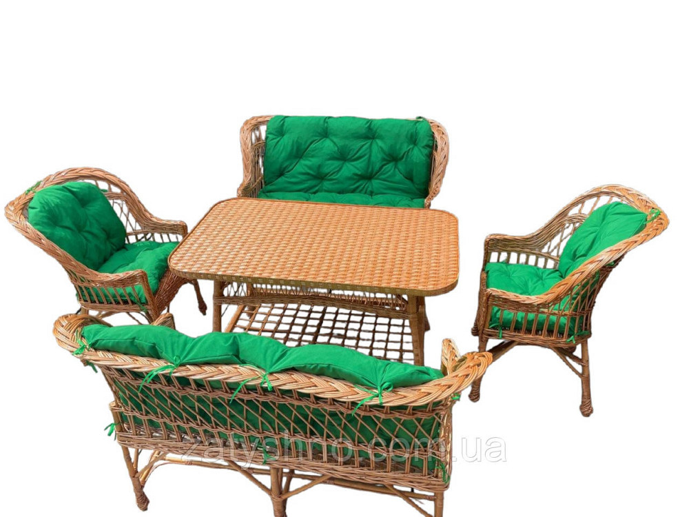 Набір меблів з лози з 2 диванами. Київ - фото 7