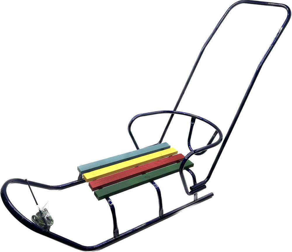 Санки класичні зі спинкою та ручкою Сині (4534) Чернігів - фото 1