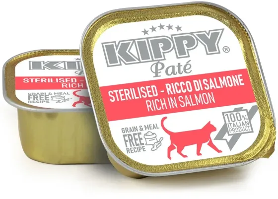 Влажный корм KIPPY Pate Sterilised Cats Salmon для стерилизованных котов с лососем в виде паштета 400 г Винница