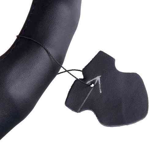 Чохол на кермо VLOD-L06 BK M чорний шкіряний з одним швом Харків