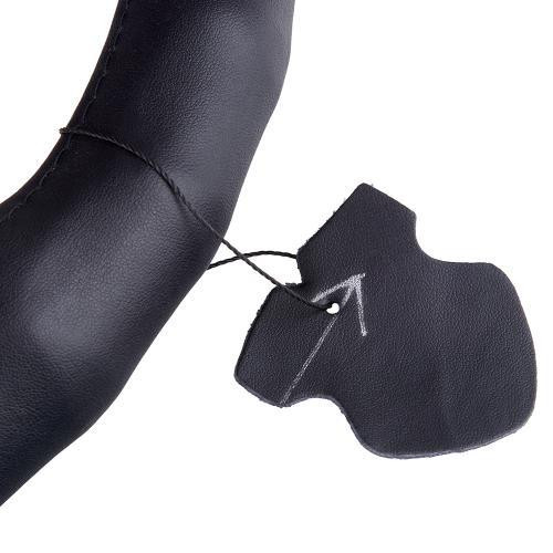 Чохол на кермо VLOD-L06 BK M чорний шкіряний з одним швом Харків - фото 4