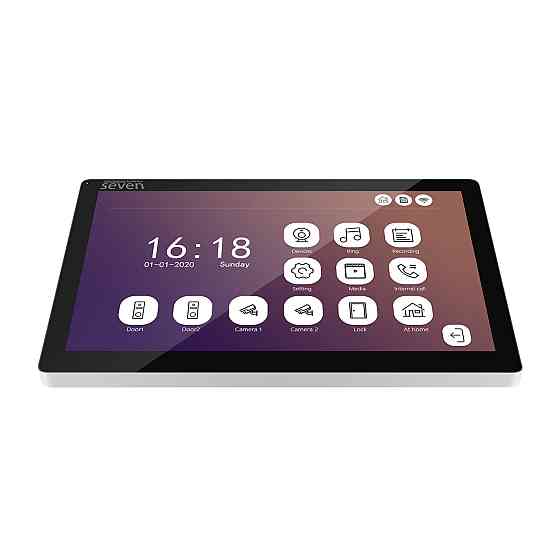 Комплект Wi-Fi домофона 10 дюймов с вызывной панелью SEVEN DP-7517/07Kit black Киев