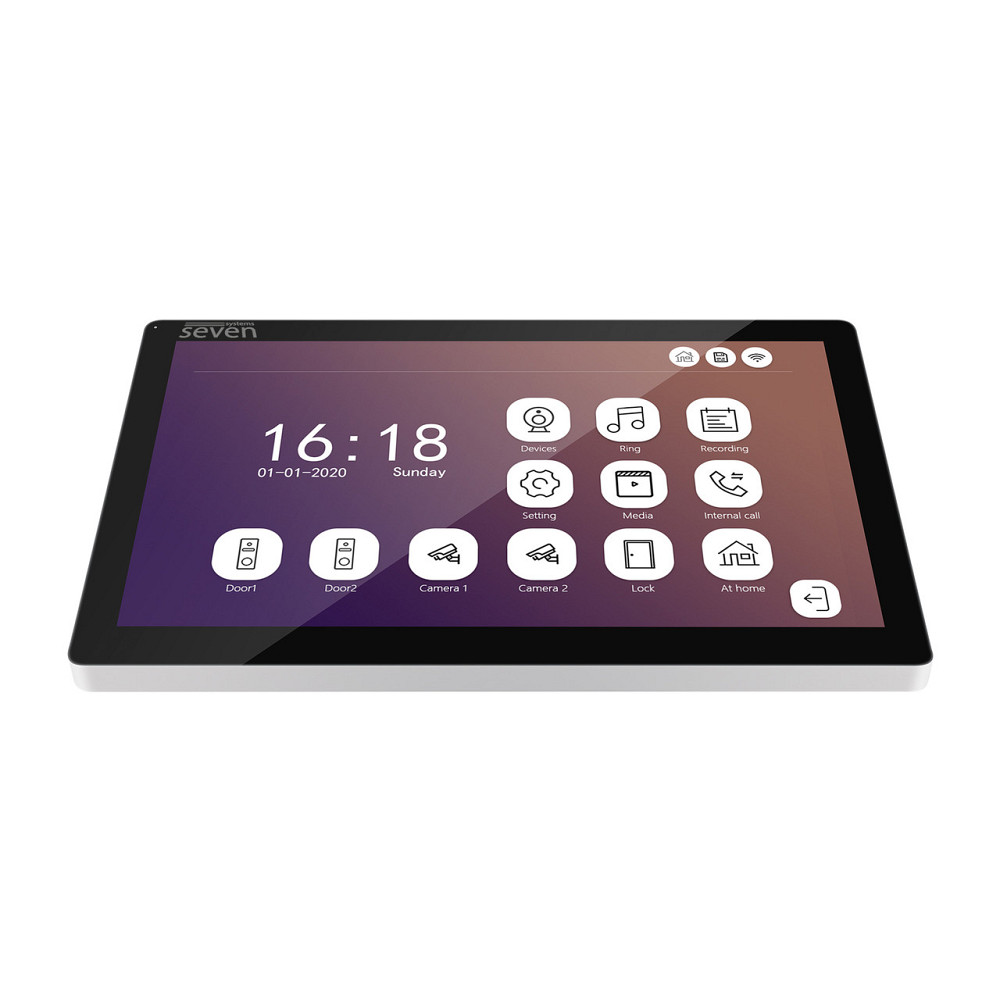 Комплект Wi-Fi домофона 10 дюймов с вызывной панелью SEVEN DP-7517/07Kit black Киев - изображение 4