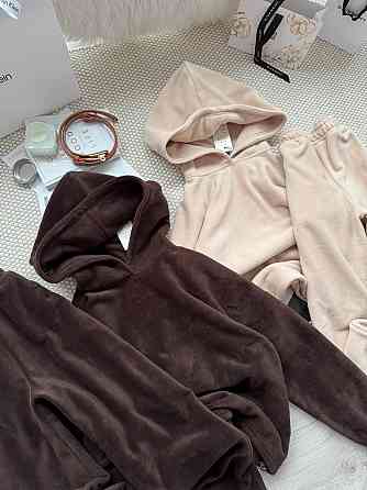 Жіночий стильний теплий костюм Двосторонній Фліс Шоколад, 42/44 Одеса