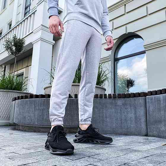 Чоловічі штани джогери з кишенями сірі Pobedov 95 Київ