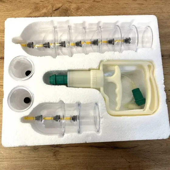 Набор вакуумных массажных банок / Медицинские банки /Антицеллюлитные банки для массажа 12 штук Коломыя