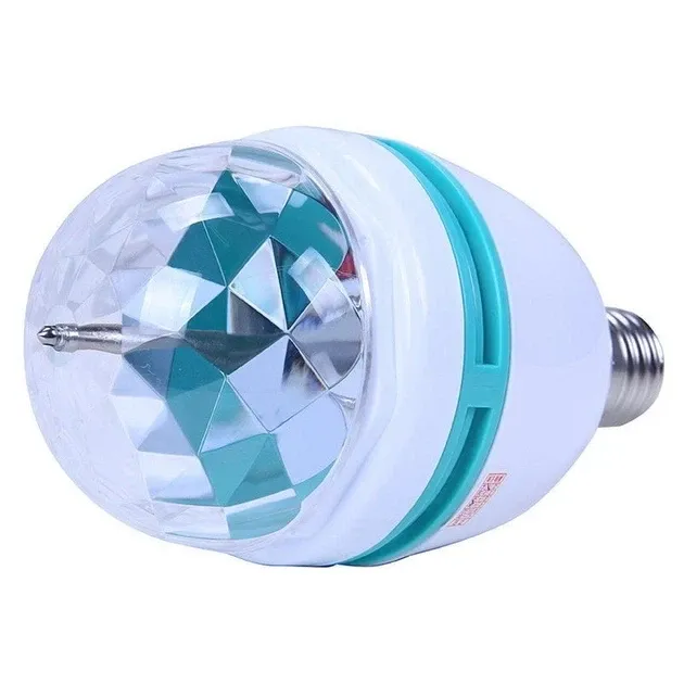 Світлодіодна диско-лампа Ball RHD-15 LY 399 E27: обертова, 3 LED (RGB), з перехідником у розетку Одеса - фото 4