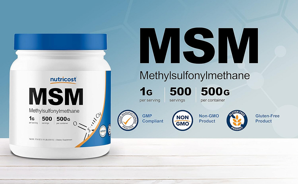 Метилсульфонілметан Nutricost MSM Unflavored 500 g Луцьк - фото 4