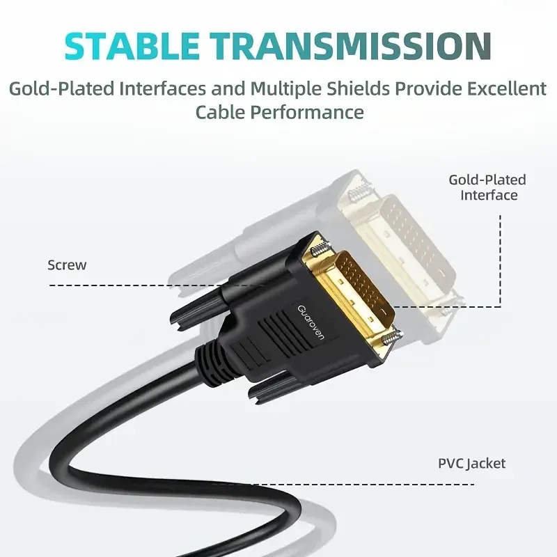 Кабель DVI-D 1.8 м, позолочені контакти, висока якість Київ - фото 6