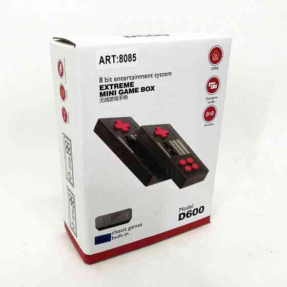 Игровая консоль приставка на подарок ребенку мужу Mini Game Box D600 HDMI, Приставка JZ-414 с ретроиграми Киев