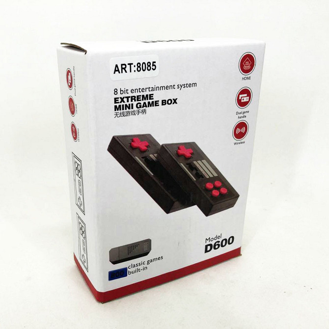 Игровая консоль приставка на подарок ребенку мужу Mini Game Box D600 HDMI, Приставка JZ-414 с ретроиграми Киев - изображение 5