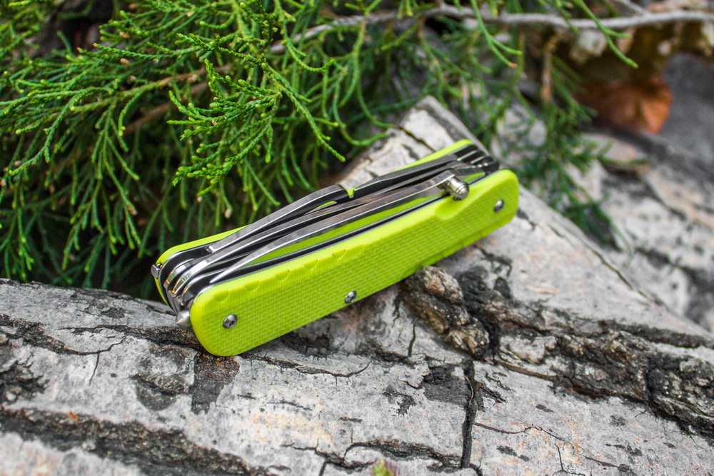 Багатофункціональний ніж Ruike Trekker LD43, (8.5 см) 12C27 / G10 зелений, 15 інстр. Киев - изображение 12