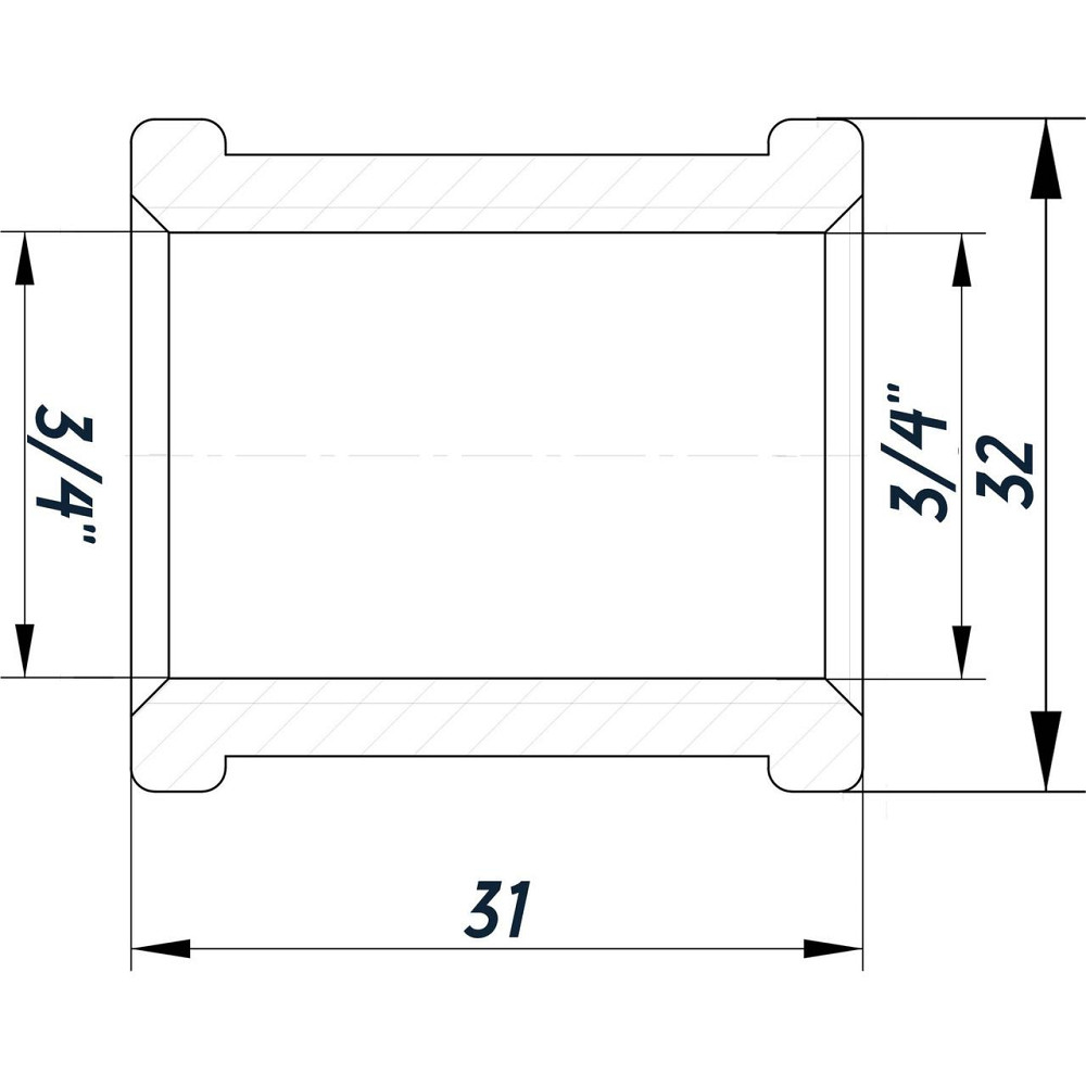 Муфта 3/4″ВВ нікельована NM441L OPTIMUM (000030777) Київ - фото 3