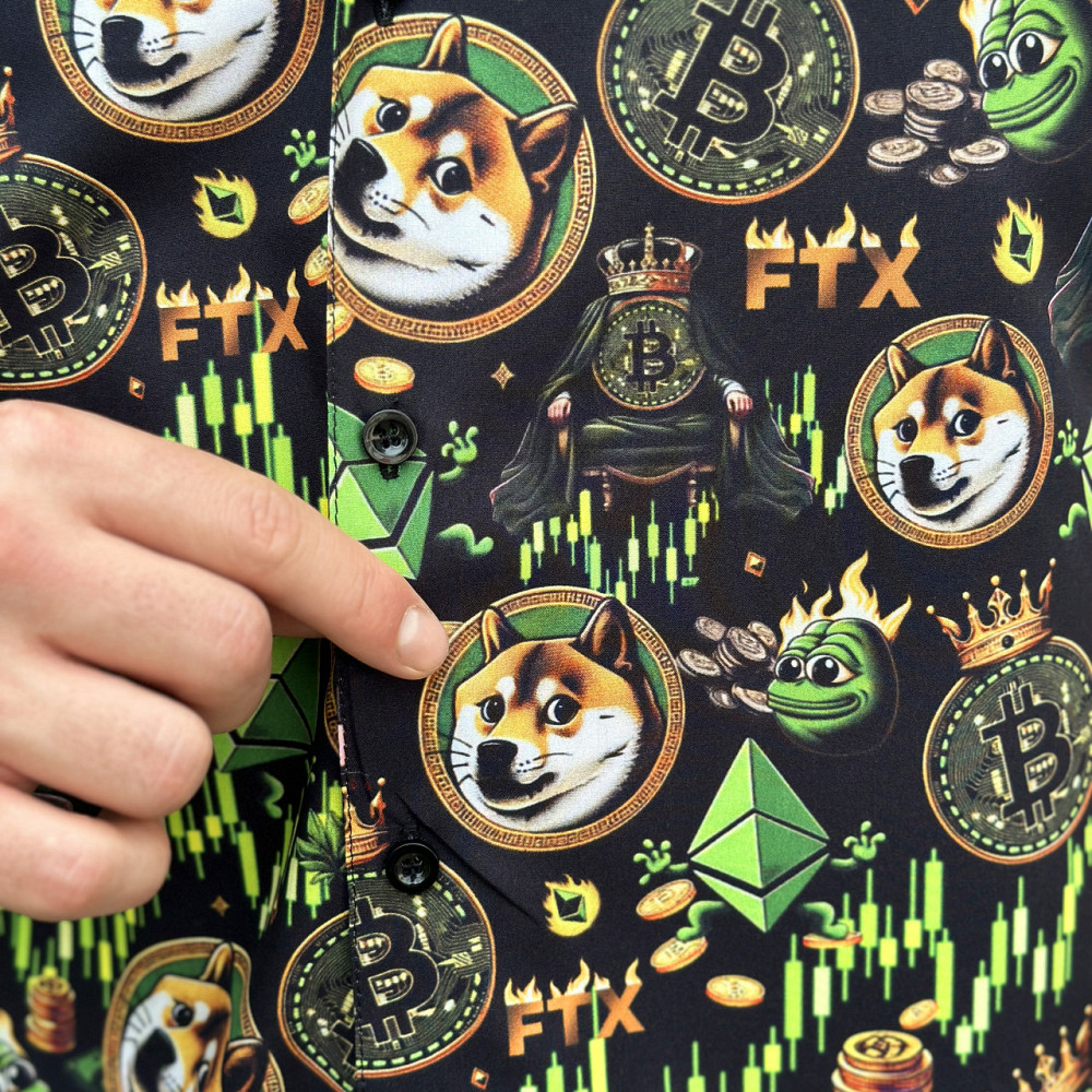 Літня чоловіча сорочка із принтом для відпочинку Pobedov Dejavu Kripta Київ - фото 5