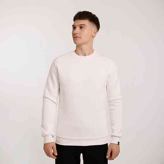 Світшот чоловічий однотонний молочний Pobedov 007 ЗИМА Київ