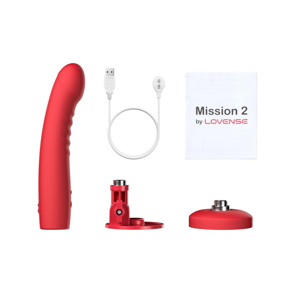 Смарт-міні секс-машина Lovense Mission 2 Vibrating suction cup dildo, 6500 вібрацій/хв, Touch Sense Sex Aura Київ - фото 4