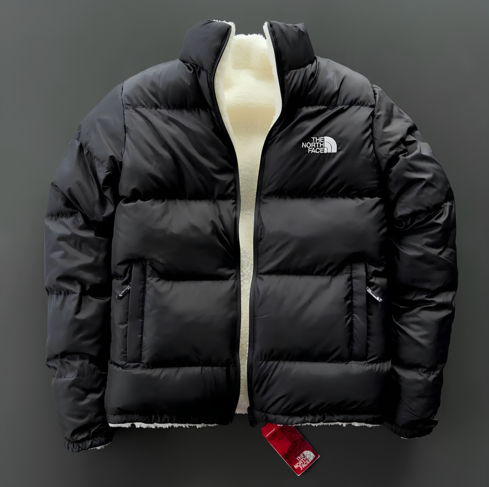 Зимняя мужская двусторонняя черно белая куртка the north face, водонепроницаемая зимняя теплая куртка норт фейс пуховик Львов - изображение 4