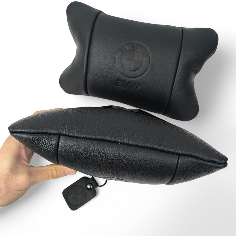 Автомобільна подушка для шиї з лого BMW, Практична автомобільна подушка на підголівник UG-61 Львів - фото 13