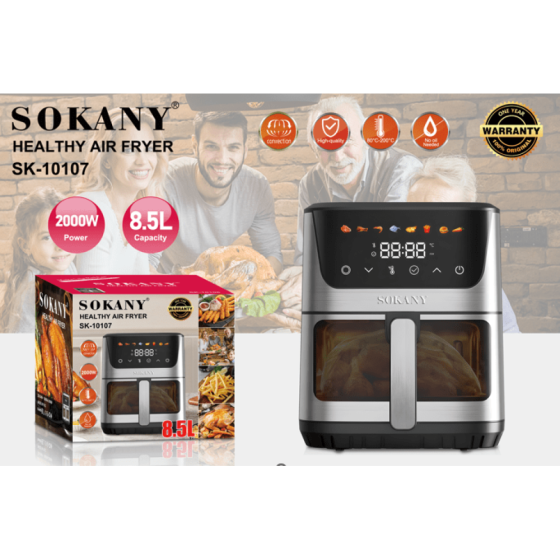 Аерофритюрниця SK-10107 8,5 л, 2000 Вт, цифровий дисплей, швидкий нагрів, антипригарна чаша Одеса
