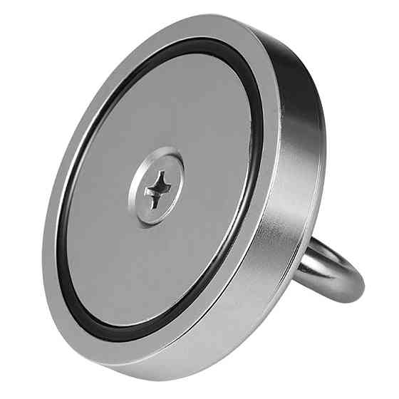 Неодимовий магніт 120мм - 450кг у корпусі із зовнішнім кільцем / Пошуковий магніт / Магніт для пошуку металу SBR Київ