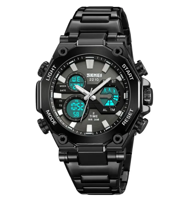 Часы мужские наручные кварцевые Skmei 2210 Черный Киев - изображение 2