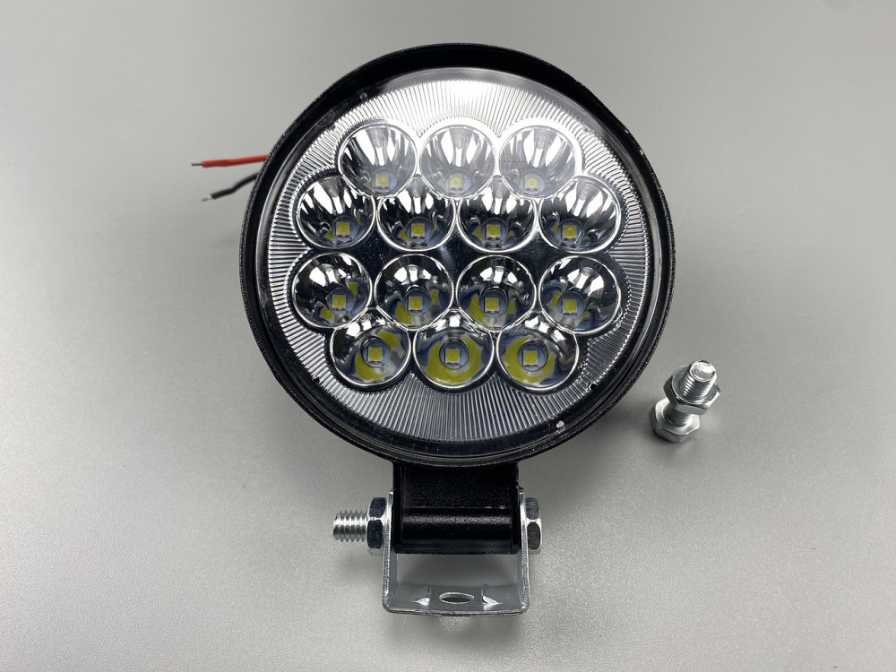 Кругла автомобільна LED фара 42W mini 14 led діодів 6500K світлодіодна Мукачево - фото 10