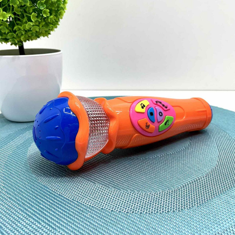 Мікрофон Limo Toy музичний дитячий 19см Помаранчевий (7043 UA) Чернигов - изображение 8