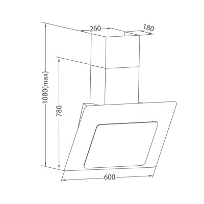 Витяжка кухонна Pyramida NRX 60 (800) SR GBL Вінниця - фото 7