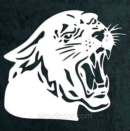 Декоративне настінне Панно «Пантера», Декор на стіну 70*62 см, Білий Київ