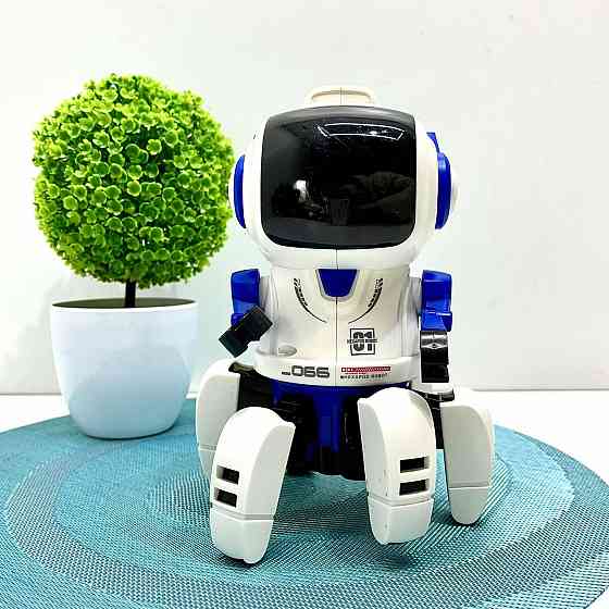 Робот на радіокеруванні Robot танцює мелодії підсвічування Біло-Синій (J1066A) Чернігів