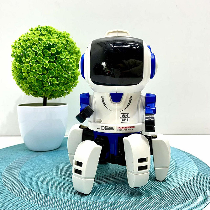 Робот на радіокеруванні Robot танцює мелодії підсвічування Біло-Синій (J1066A) Чернігів - фото 2