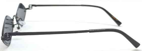 Модні брендові окуляри унісекс чорні ромбоподібні в чорному металі. Київ