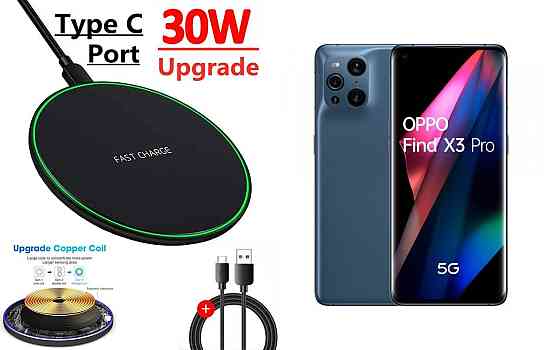 Бездротовий зарядний пристрій Copper до 30W для Motorola Edge 2023, USB-C, LED Київ
