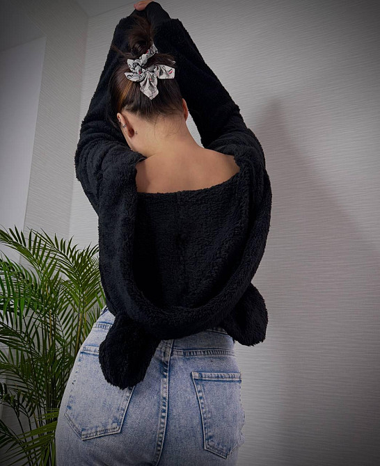 Жіноча стильна повсякденна плюшева худі хутро Одеса - фото 6