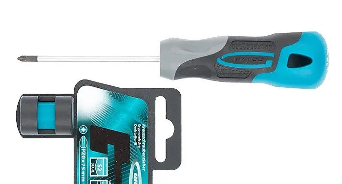 Викрутка Gross PZ0 x 75 мм, S2, трикомпонентна ручка Полтава - изображение 1