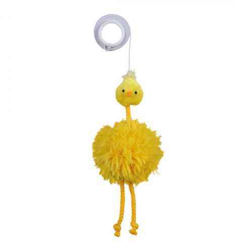 Іграшка Trixie Курка з брязкальцем на гумці для котів, 20 см (плюш) Вінниця