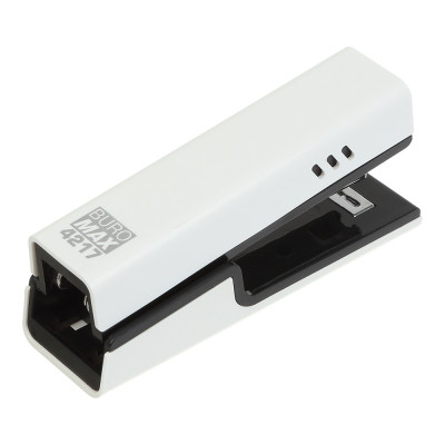 Степлер Buromax пластиковый, 20 листов, (скобы №24;26), 129,6 x 38,9 x 59,2 мм, белый (BM.4217-12) Винница - изображение 1