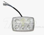 Вставка у фару світлодіодна квадратна (D=14,9 cm 21W, 6 лампочок, дальній/ближній) KOMATCU Киев - изображение 1