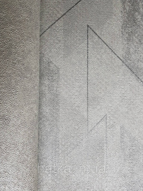 Шпалери вінілові на флізелін GranDeco Dorina A45705 метрові геометрія смуги фігури сірі сріблясті Київ - фото 2