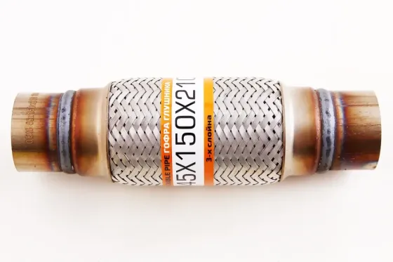 Гофра глушника Lacetti 3-шаровий OEM з фланцями (45*150*210) Вінниця