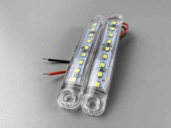 Ліхтар LED габаритний світлодіодний 24V IP67 9 led діодів SMD білий , оптична лінза + кріплення для авто Мукачево