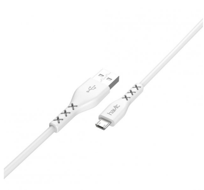 Кабель USB MicroUSB Havit HV-H67 2,0A 1м білий Житомир - фото 3