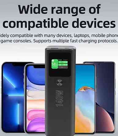 Повербанк PD140W 27000 mAh 2xUSB-C, out USB-A/22.5W PB-2010 Київ