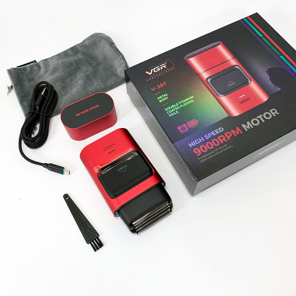 Чоловіча акумуляторна електробритва, Бритва з акумуляторним зарядним пристроєм, Бритви акумуляторні ZE-17 Івано-Франківськ - фото 4