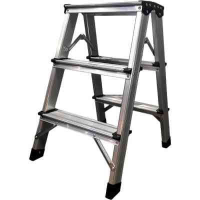 Драбина GTM cтрем`янка 3сх. верхня сходинка 0,58м, двостороння (KMH1203) Вінниця