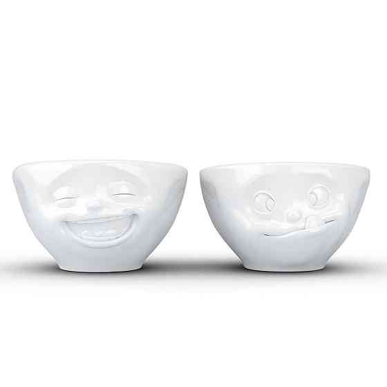 Набор фарфоровых пиал Смех и Вкуснятина Tassen (2 пиалы по 100 мл) Белый Киев